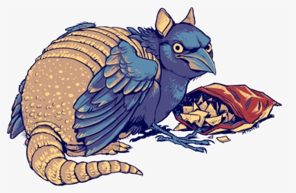 A Common Roadside Sight In Texas, The Grackle Armadillo - Trash Gryphons, HD Png Download, Transparent PNG