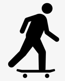 Skateboard Human Behavior Line Silhouette Clip Art - Silhouette Skateboard Clip Art, HD Png Download, Transparent PNG