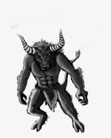 Minotaur Theseus Mythology Legendary Creature - Theseus And Minotaur Png, Transparent Png, Transparent PNG