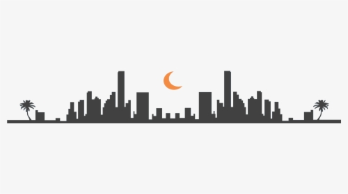 Clip Art Miami Skyline Black And White - Майами Пнг, HD Png Download, Transparent PNG