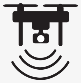 Drone Icon Design Connection Connect Wifi Transmition - Video Drone Clipart, HD Png Download, Transparent PNG