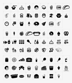Fast Food Icons Font - Fast Food Icon Png, Transparent Png, Transparent PNG