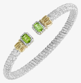14ky/ss Diamond & Peridot Bracelet - Jewellery, HD Png Download, Transparent PNG