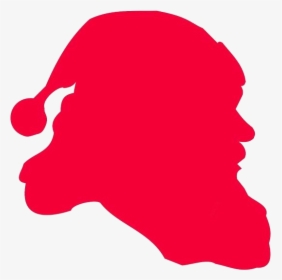 Santa Head Png Transparent Images - Santa Claus Head Silhouette, Png Download, Transparent PNG