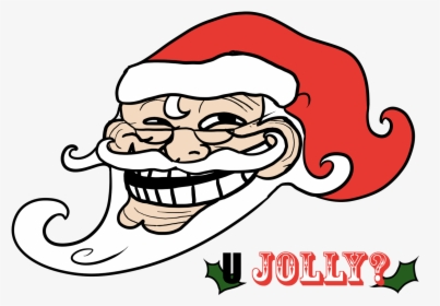 Jolly Santa Claus Facial Expression Santa Claus Fictional - Santa Claus Troll Png, Transparent Png, Transparent PNG