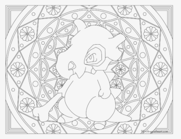 Adult Pokemon Coloring Page Cubone - Pokemon Blissey Coloring Page, HD Png Download, Transparent PNG