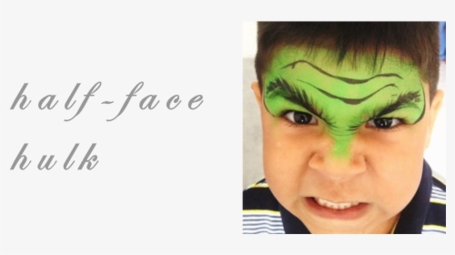 Transparent Awesome Face Png - Pintura De Rosto Hulk, Png Download, Transparent PNG