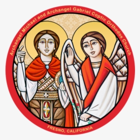 Archangels Michael & Archangel Gabriel Coptic Orthodox - Archangel Gabriel Icon Coptic, HD Png Download, Transparent PNG