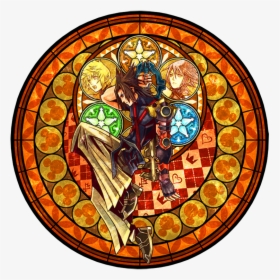 Transparent Stained Glass Window Png - Kingdom Hearts Memorial Stained Glass Clock, Png Download, Transparent PNG