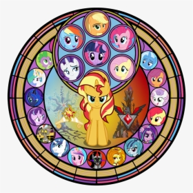 Project Sunrise By Flaminkitsune - Beauty And The Beast Stained Glass Window, HD Png Download, Transparent PNG
