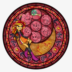 Transparent Stained Glass Clipart - Sunset Shimmer Gif Pony, HD Png Download, Transparent PNG