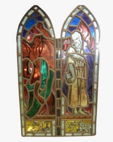 Antique Stained Glass Window Panel Judas Selling To - Stained Glass, HD Png Download, Transparent PNG