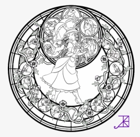 Community People Png Coloring Page - Disney Stained Glass Coloring Pages, Transparent Png, Transparent PNG