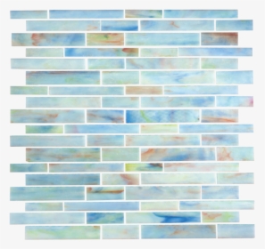 Monet Blue Hand Cut Stained Glass   Title Monet Blue - Brick Wall Pattern, HD Png Download, Transparent PNG