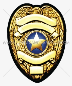 Png Free Gold Police Badge - Clip Art Police Badge Template, Transparent Png, Transparent PNG