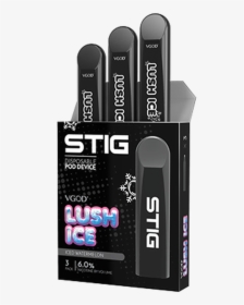 Ultra Portable And Disposable Vape Device Lush Ice - Stig Vape Lush Ice, HD Png Download, Transparent PNG