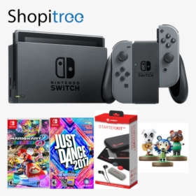 Nintendo Switch Console With Just Dance 17 Mario Kart, HD Png Download, Transparent PNG