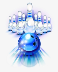 Mq Blue Bowling Pins Bowling Blue Clipart Png, Transparent Png, Transparent PNG