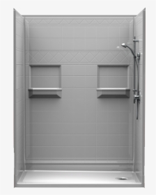 Barrier-free Shower With Diamond Tile Walls, Assembled, HD Png Download, Transparent PNG