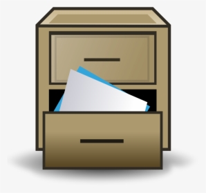 File Filing Cabinet Icon Svg Wikimedia Commons Drawer, HD Png Download, Transparent PNG