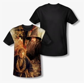 The Hobbit™ Bilbo And Gandalf All Over T Shirt, HD Png Download, Transparent PNG