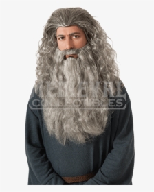 Adult Gandalf Wig And Beard, HD Png Download, Transparent PNG