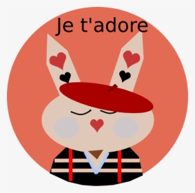 French Bunny Je T Adore Svg Clip Arts, HD Png Download, Transparent PNG