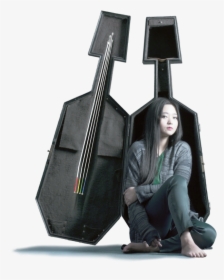 Asian Girl Sitting In A Cello Suitcase, HD Png Download, Transparent PNG