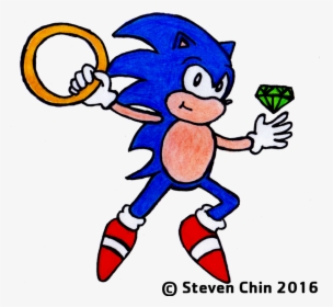 Sonic The Hedgehog Chaos Emerald And By, HD Png Download, Transparent PNG