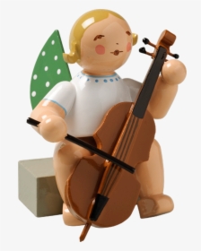 Angel Sitting With Cello, HD Png Download, Transparent PNG