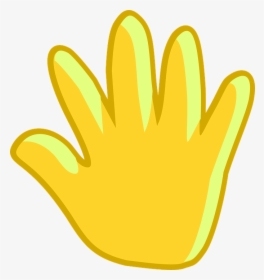 Hand, Palm, Stop, Yellow, Wave, Bye, Goodbye, HD Png Download, Transparent PNG
