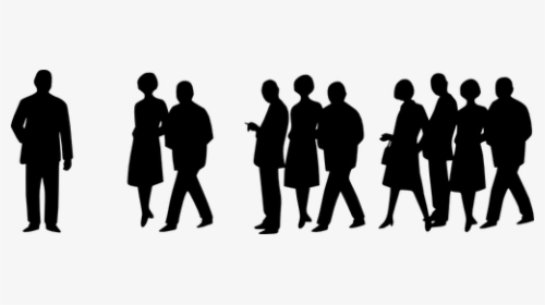 Silhouette Vector Illustration Of Group Of People, HD Png Download, Transparent PNG