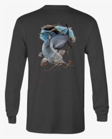 Fishing Long Sleeve Tshirt Catfish Shirt For Men Or, HD Png Download, Transparent PNG