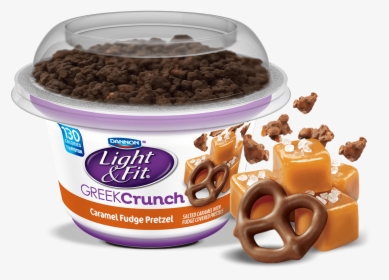 Caramel Fudge Pretzel Nonfat Greek Yogurt Crunch, HD Png Download, Transparent PNG