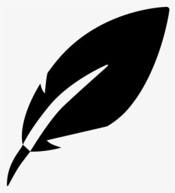 Leaf,black And White,feather,quill,clip, HD Png Download, Transparent PNG