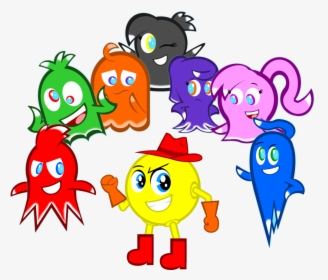 Graphic Free Stock Pac Man And The Ghosts By Gabe, HD Png Download, Transparent PNG