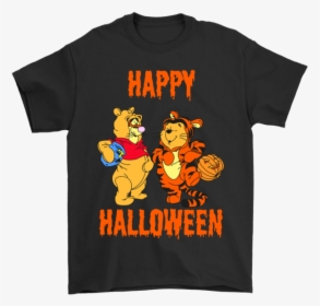 Tigger And Pooh Happy Halloween T-shirt, HD Png Download, Transparent PNG