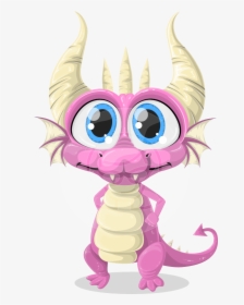Cute Little Dragon Vector Cartoon Character Aka Little, HD Png Download, Transparent PNG