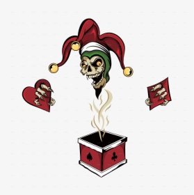 Transparent Laughing Skull Png - Joker Playing Card Png, Png Download, Transparent PNG