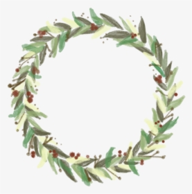 Christmas Watercolor Wreath Png, Transparent Png, Transparent PNG