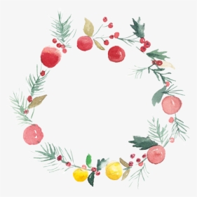 Clip Art Christmas Watercolor Background - Watercolor Christmas Wreath Png, Transparent Png, Transparent PNG