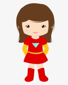 Red Superhero Girl Clipart - Girl Superhero Clipart, HD Png Download, Transparent PNG