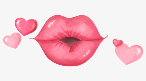 Transparent Valentine Clipart - Kiss Lips Png Clipart, Png Download, Transparent PNG