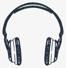 Drawn Headphone Hipster - Headphones Drawn, HD Png Download, Transparent PNG