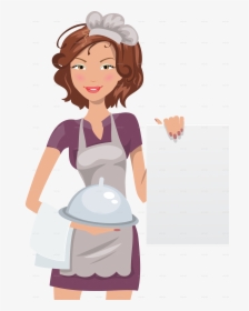 Clip Art Svg Royalty Download - Chef Woman Vektor Png, Transparent Png, Transparent PNG