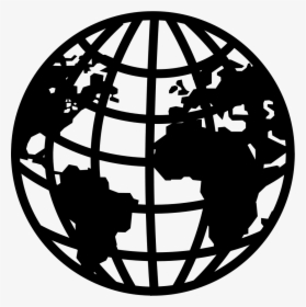 Earth Symbol With Continents And Grid Comments - Earth Grid Black And White, HD Png Download, Transparent PNG