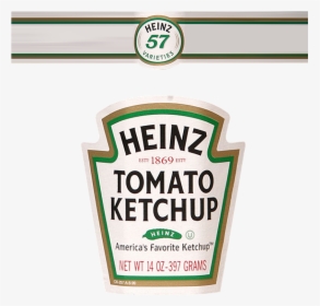 Transparent Ketchup And Mustard Clipart - Heinz Ketchup Bottle Label, HD Png Download, Transparent PNG