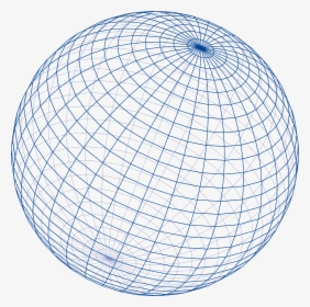 Blue Grid Sphere - Grid Sphere Png, Transparent Png, Transparent PNG