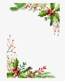 Christmas Card Greeting Card Gift - Christmas Flower Watercolor Clipart, HD Png Download, Transparent PNG