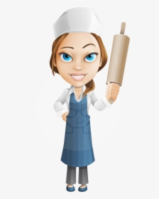 Vector Chef Woman Character - Chef Cartoon Character Female Master Cartoon, HD Png Download, Transparent PNG